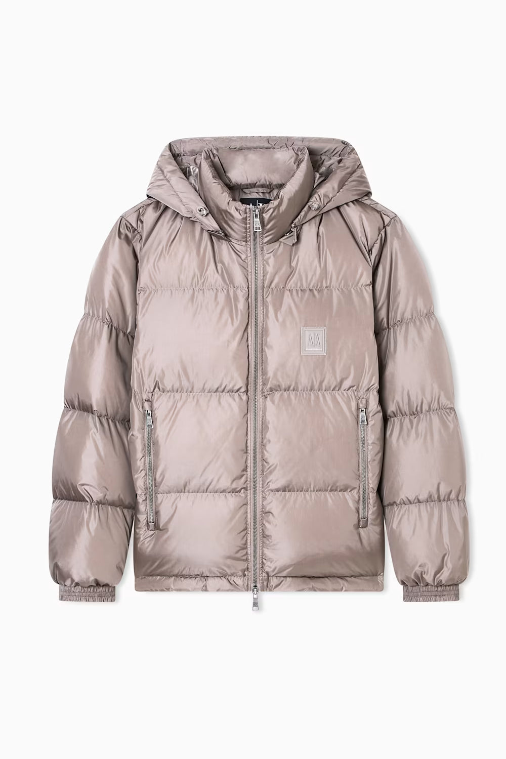 Piumino trapuntato in nylon lucido con cappuccio Icon XM000348 AF12286U6107 Armani Exchange