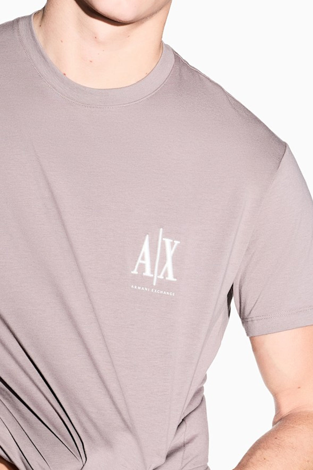 T-shirt girocollo in jersey di cotone con logo Icon XM000365 AF12308U6107 Armani Exchange