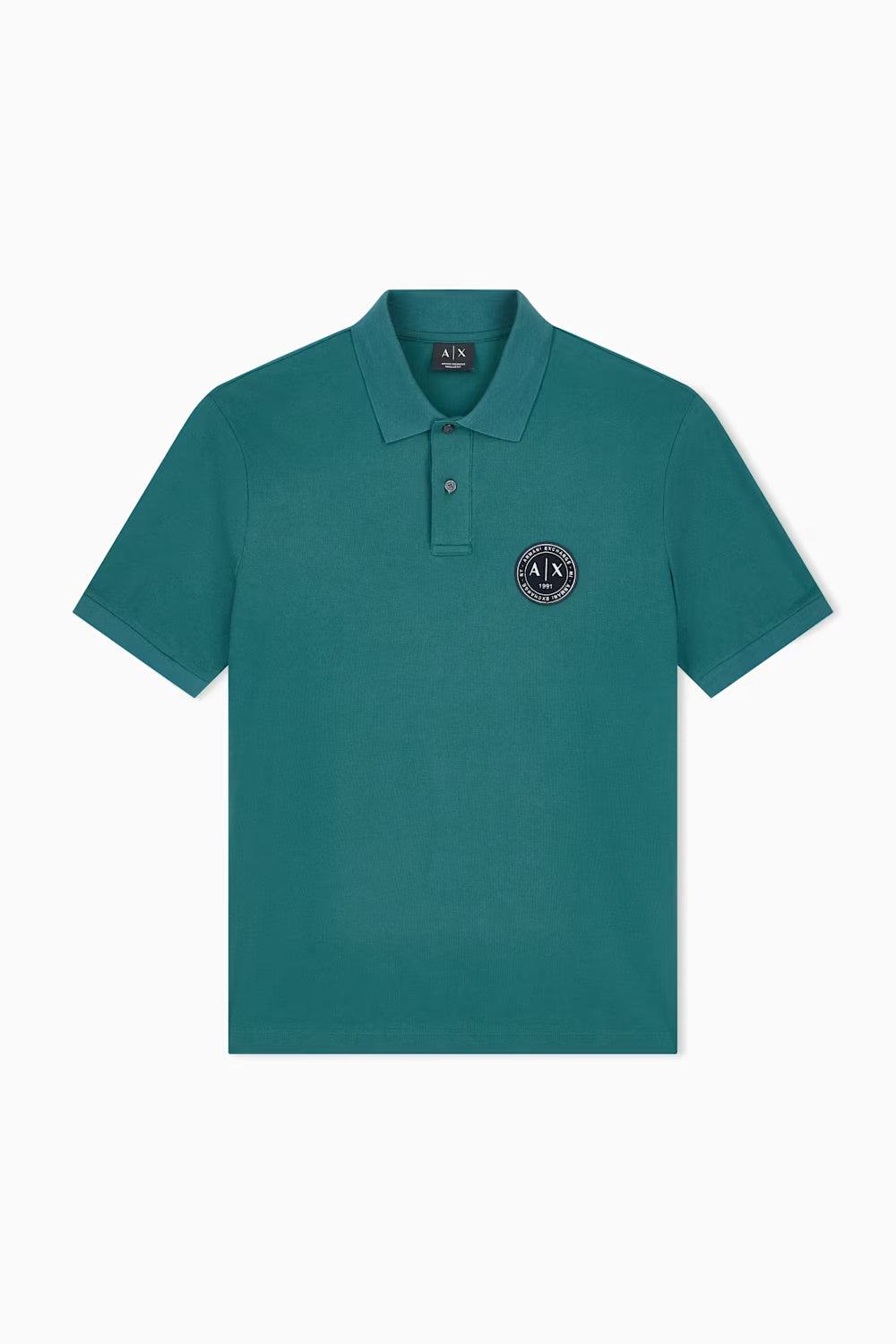 Polo vestibilità regular in piquet di cotone con patch logo XM002965 AF13026U7330 Armani Exchange