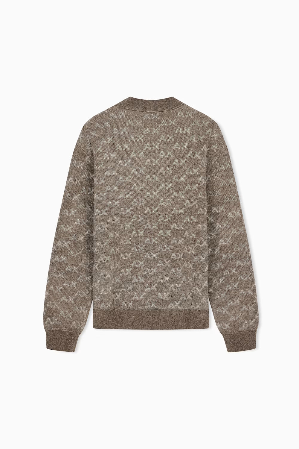 Pullover girocollo con logo all over e bordi a costine XM002992 AF16916F6236 Armani Exchange