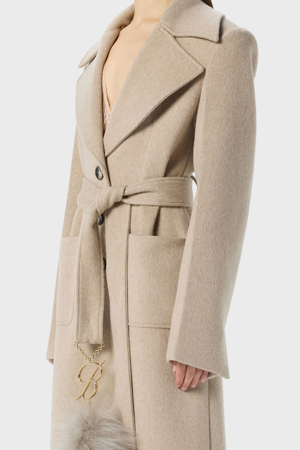 cappotto con cintura RF6014 T901AD3105 Blumarine