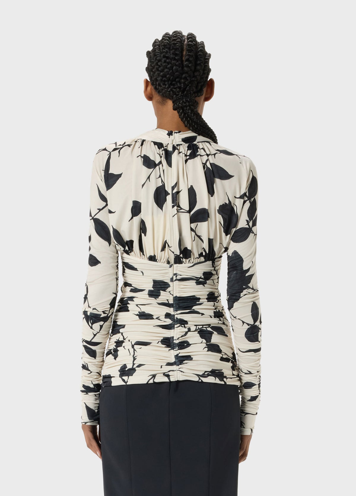 maglia increspata a maniche lunghe RF6243 J1620L9635 Blumarine