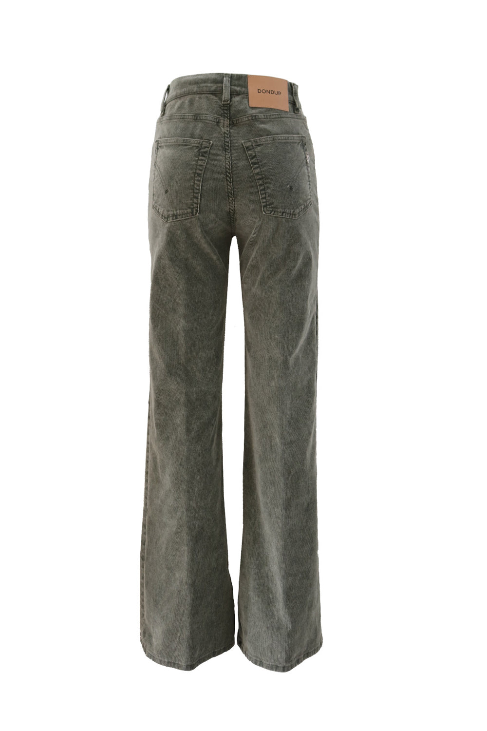 Pantaloni Amber wide leg in velluto stretch DP619 VS0028Y-NA8608 Dondup