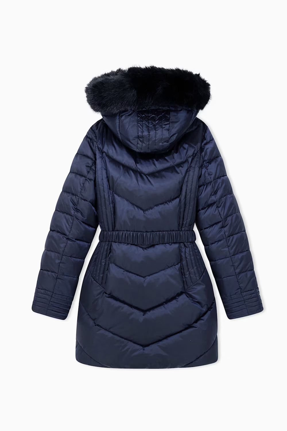 Caban trapuntato con cappuccio e pelliccia sintetica 7W001500 AF25639UB102 EA7 Emporio Armani