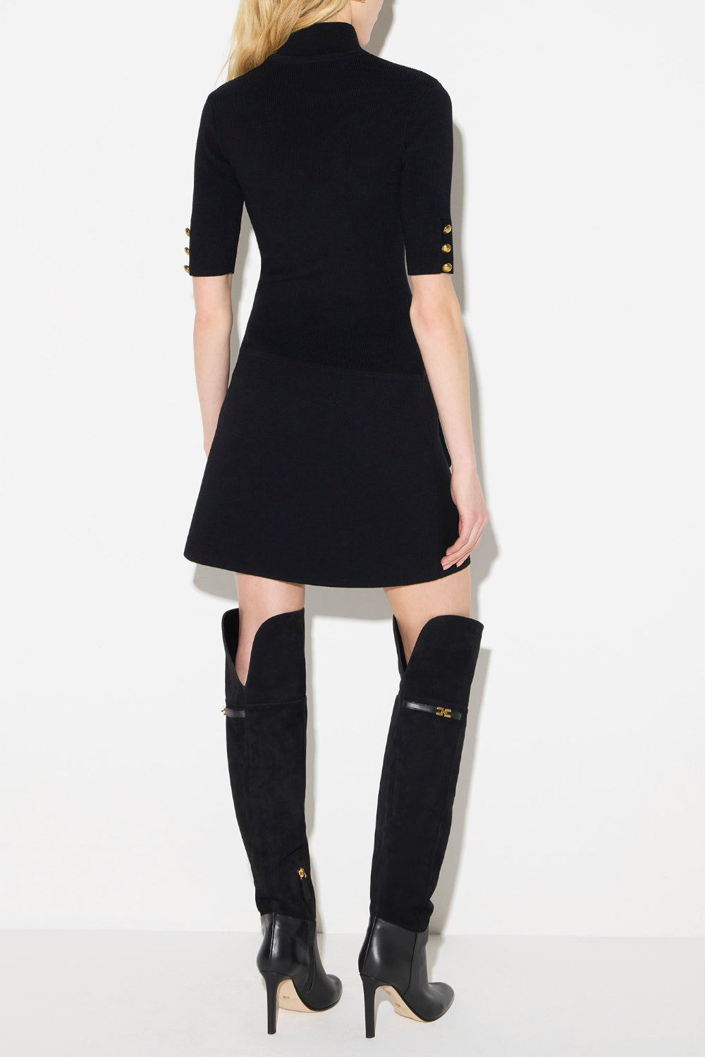 Mini abito in maglia Elisabetta Franchi con sciarpa amovibile AM04S 66E2110 Elisabetta Franchi
