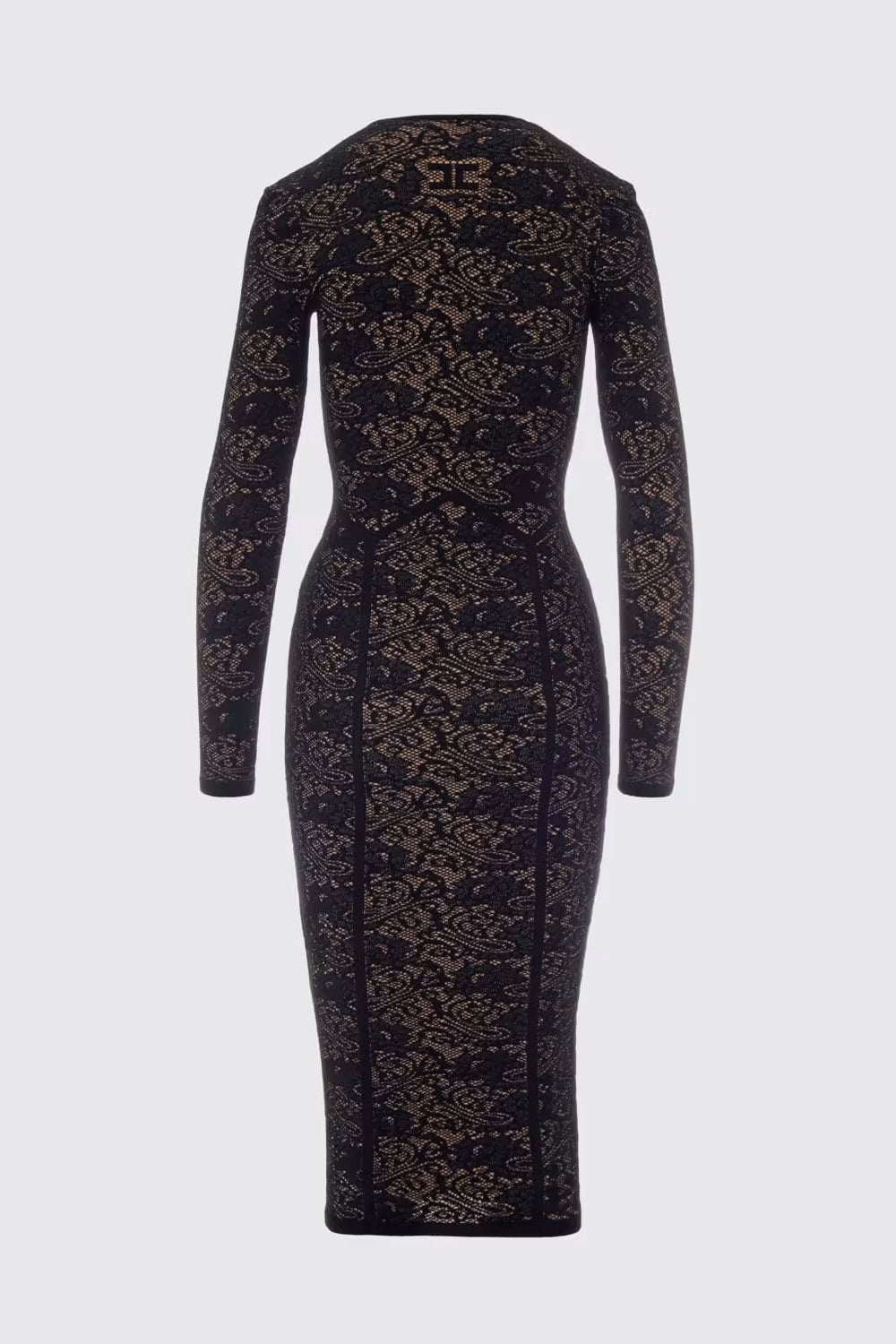 abito midi in maglia traforata AM26Q 66E2FR9 Elisabetta Franchi