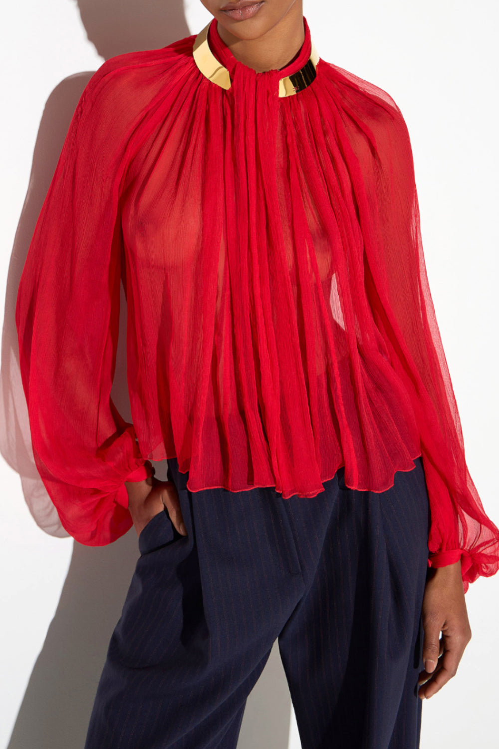 blusa trasparente CA189 663ECG5 Elisabetta Franchi