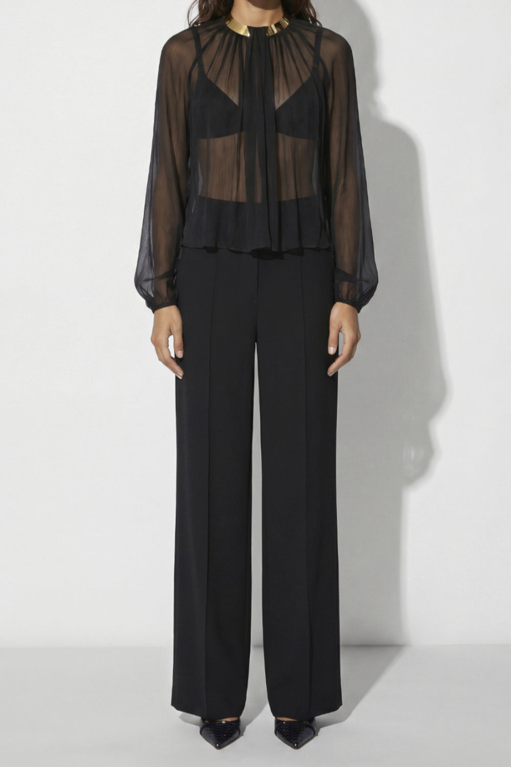 blusa trasparente CA189 66E2110 Elisabetta Franchi