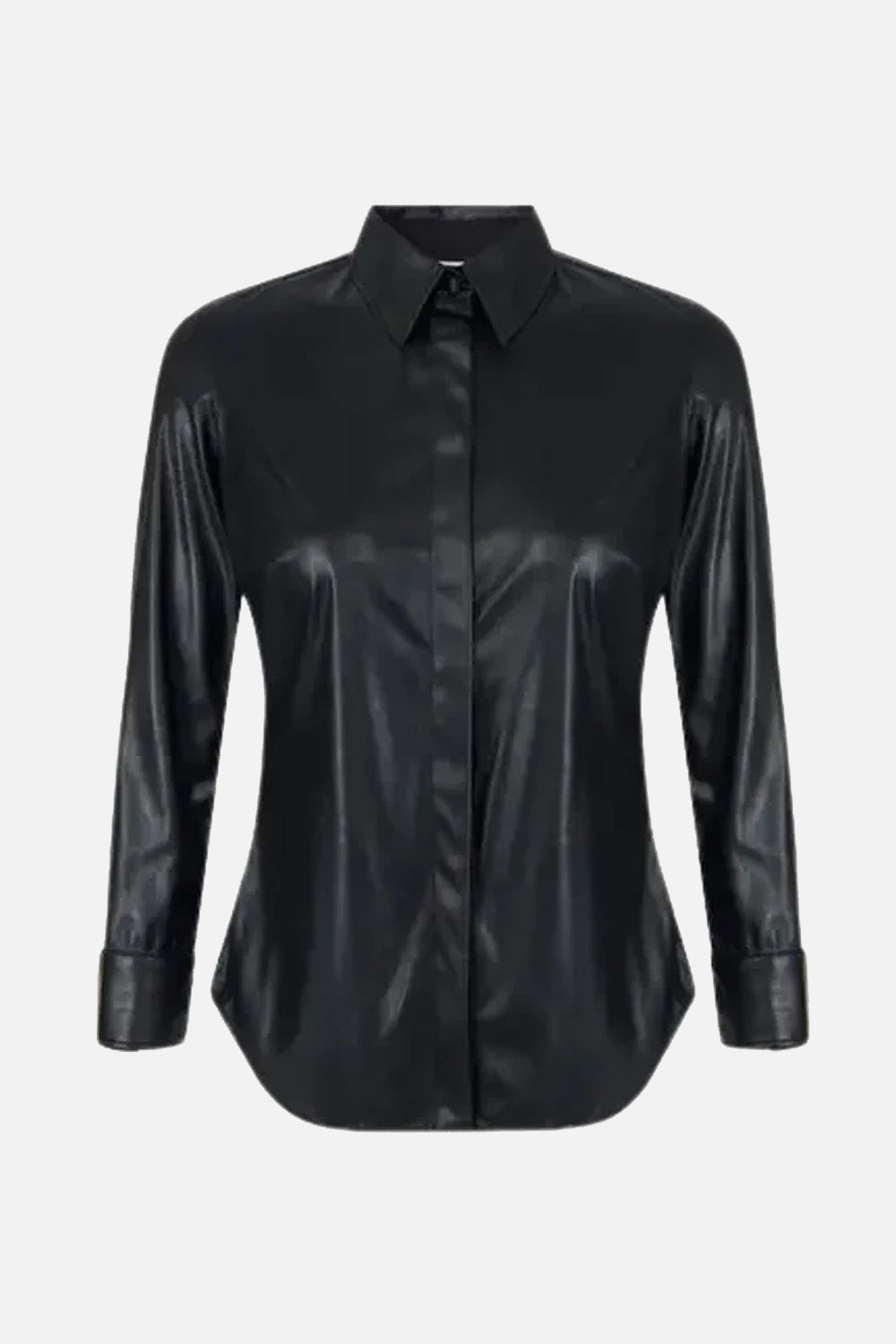 Camicia Effetto Pelle con Logo Gioiello CA195 66E2110 Elisabetta Franchi