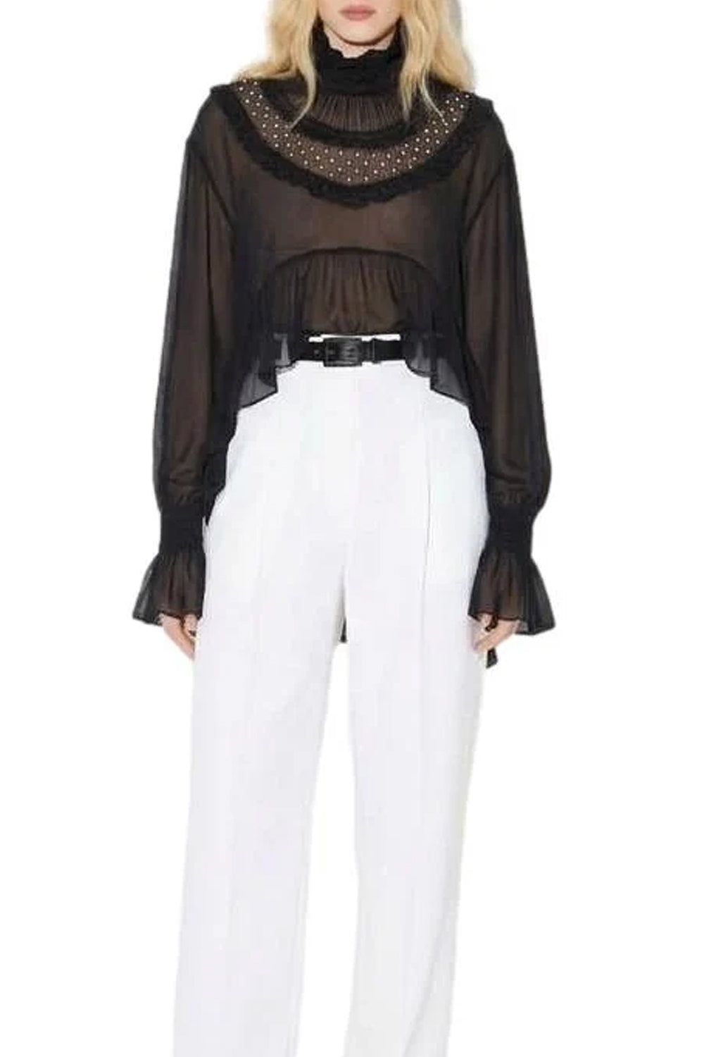 blusa in georgette di viscosa CA203 67E2110 Elisabetta Franchi