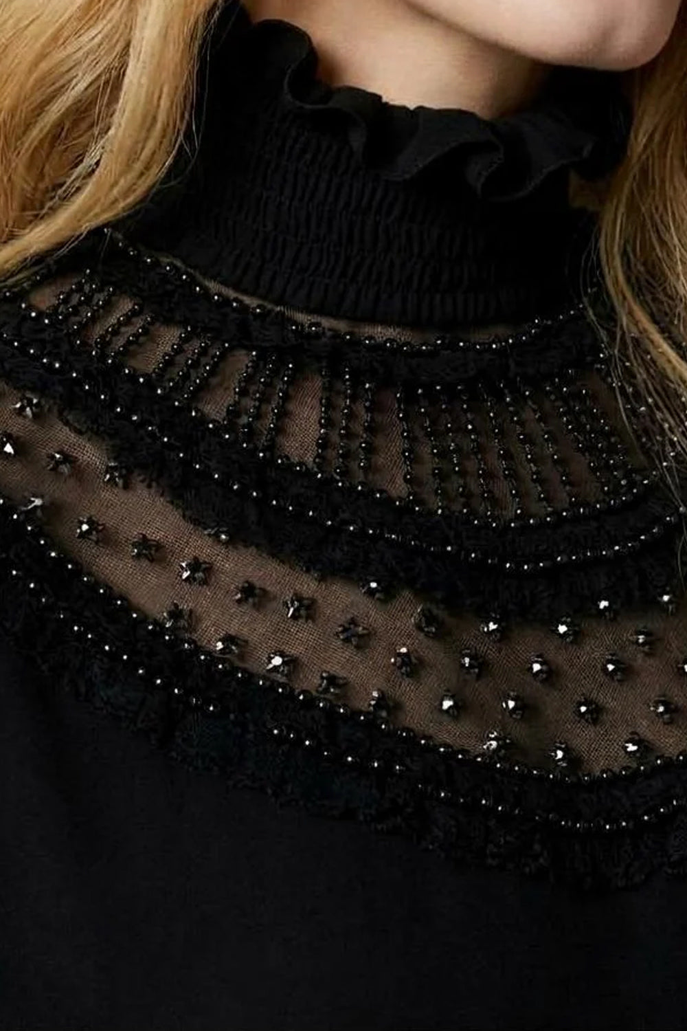 blusa in georgette di viscosa CA203 67E2110 Elisabetta Franchi