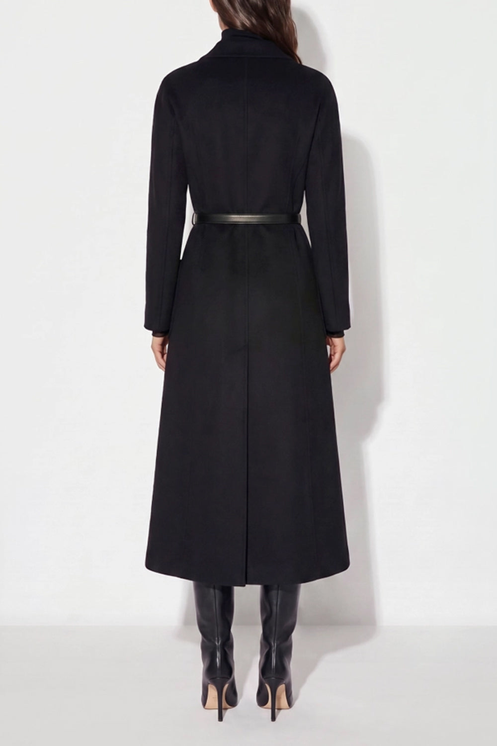 Cappotto in panno double con cintura CP03D 67E2110 Elisabetta Franchi