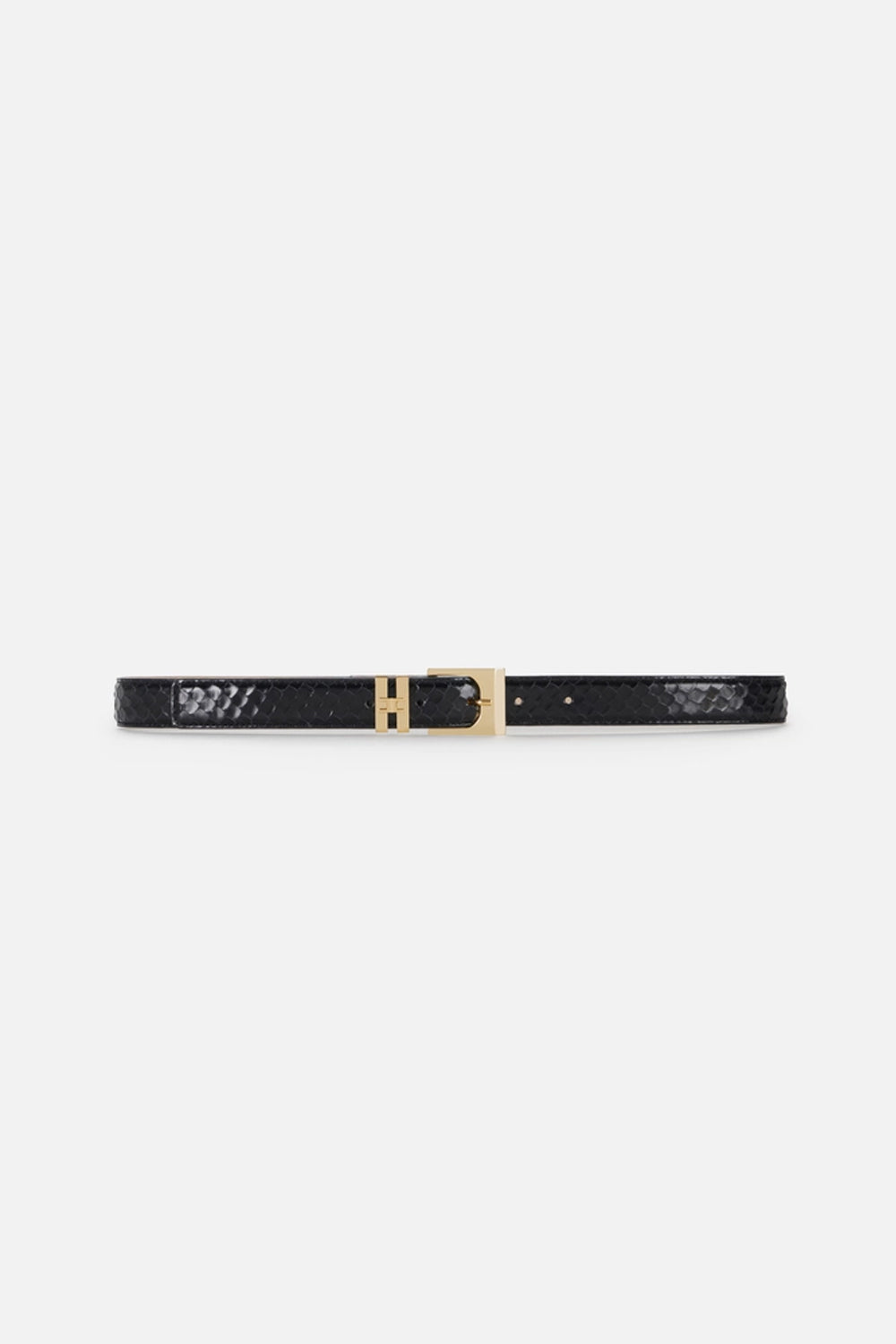 Cintura in pelle con trama a squame CT63S 67E2110 Elisabetta Franchi