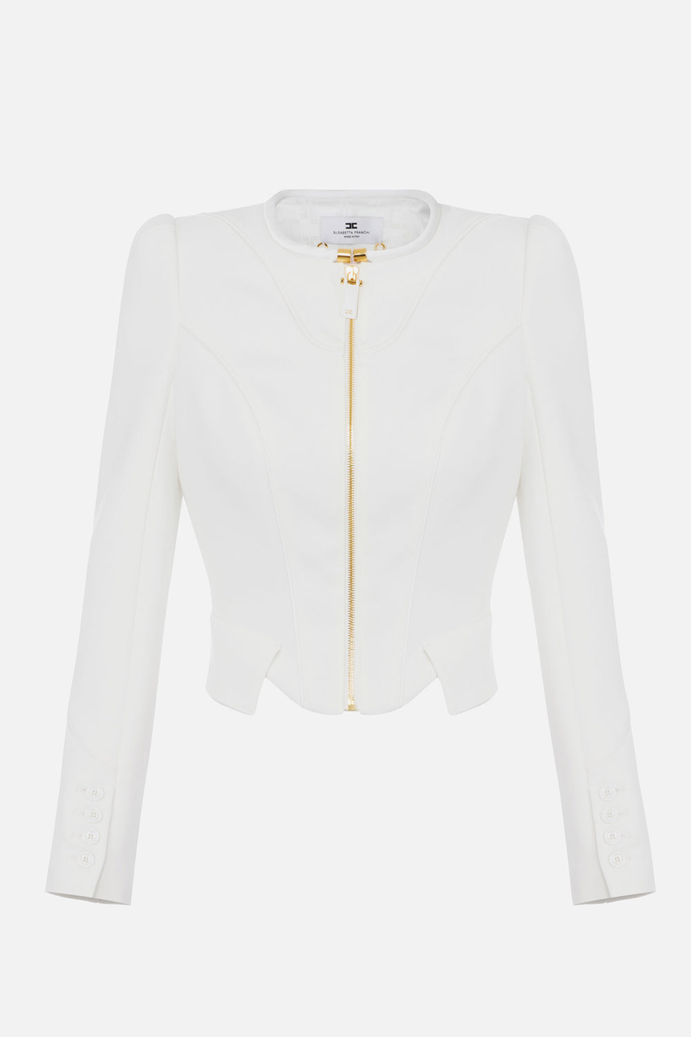 Giacca in doppio crêpe e raso GI251 67E2360 Elisabetta Franchi
