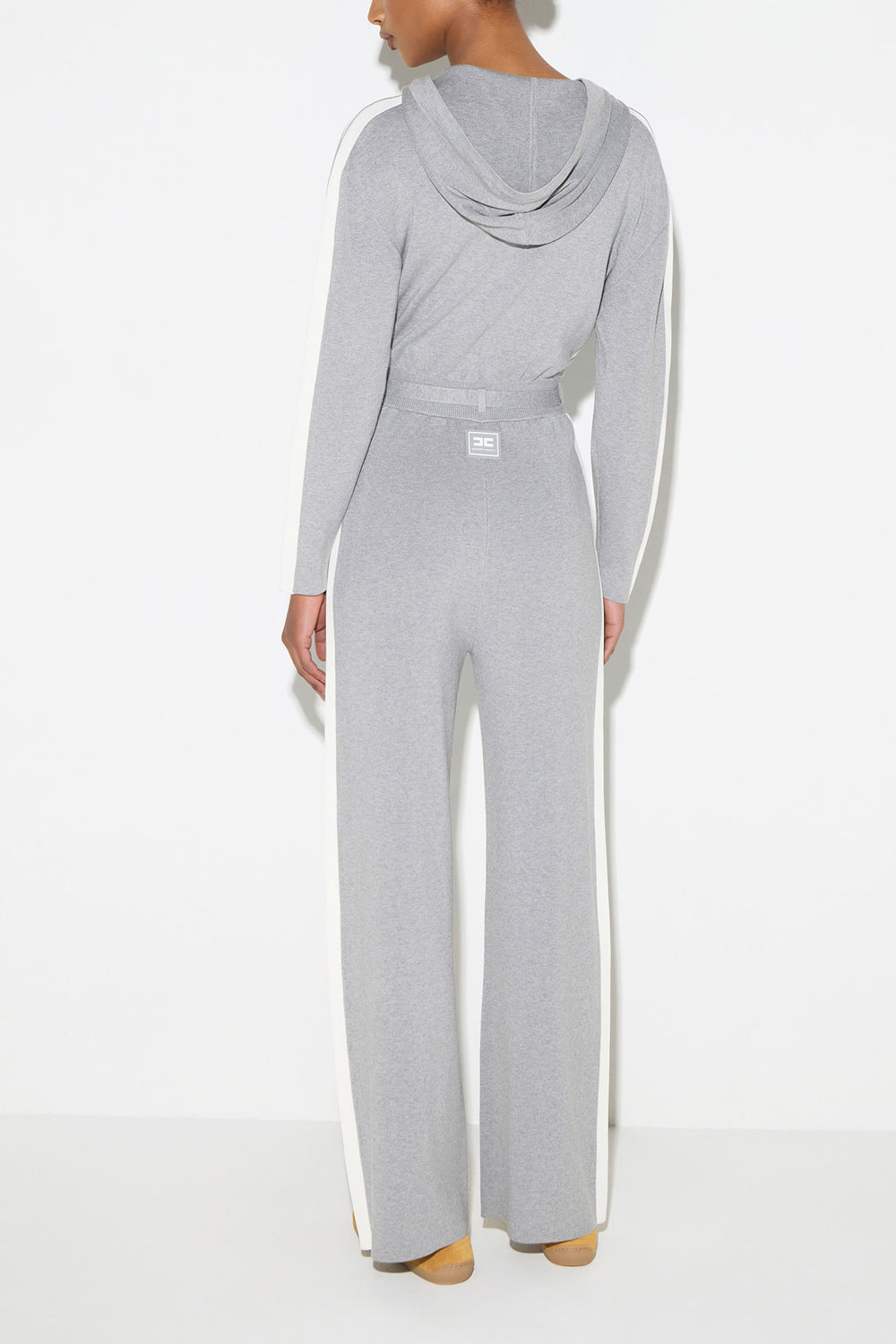 Tuta in maglia bicolore con logo<BR/> KT71S 66E2G41 Elisabetta Franchi