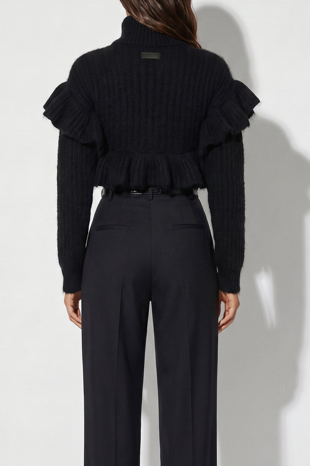 Pullover in maglia con ruches MK43T 67E2110 Elisabetta Franchi