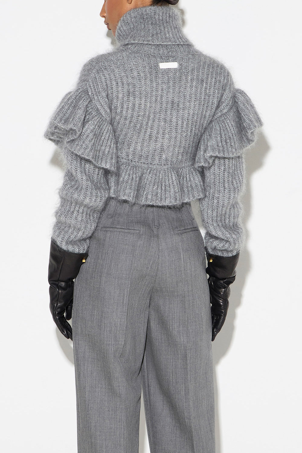 Pullover in maglia con ruches MK43T 67E2431 Elisabetta Franchi