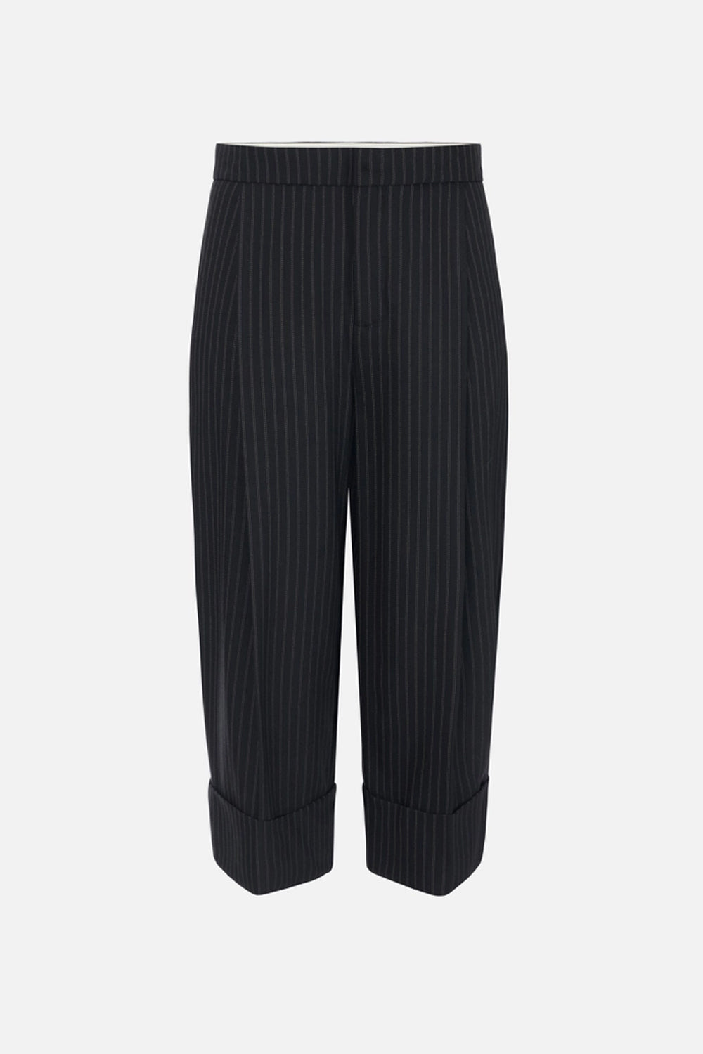 Pantaloni in fresco lana gessato<BR/> PA178 66E2109 Elisabetta Franchi