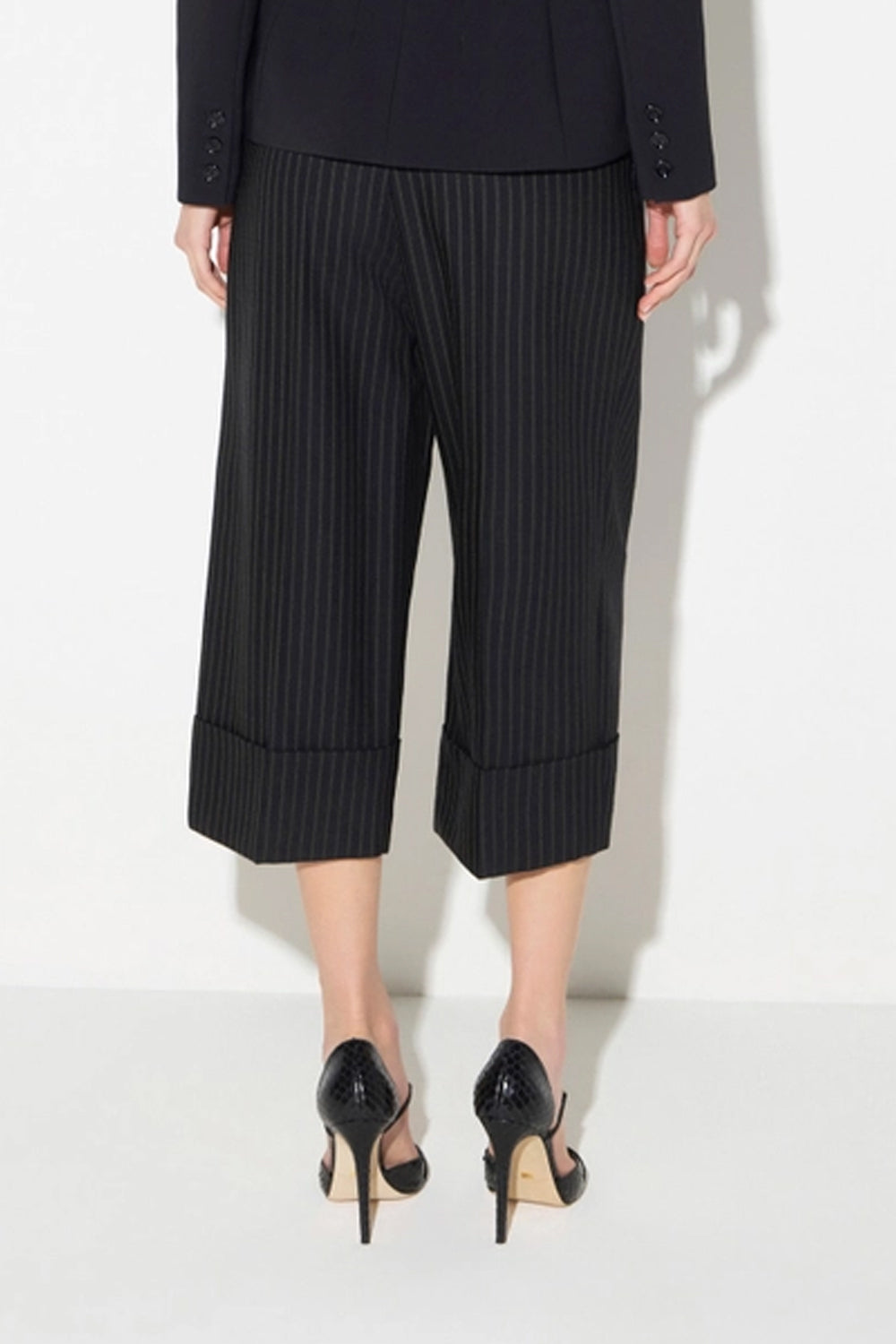 Pantaloni in fresco lana gessato<BR/> PA178 66E2109 Elisabetta Franchi