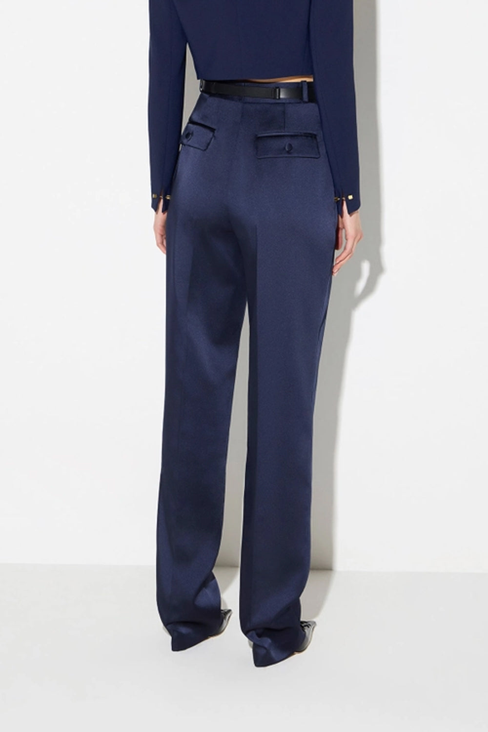Pantaloni in raso stretch PA182 66E2H88 Elisabetta Franchi