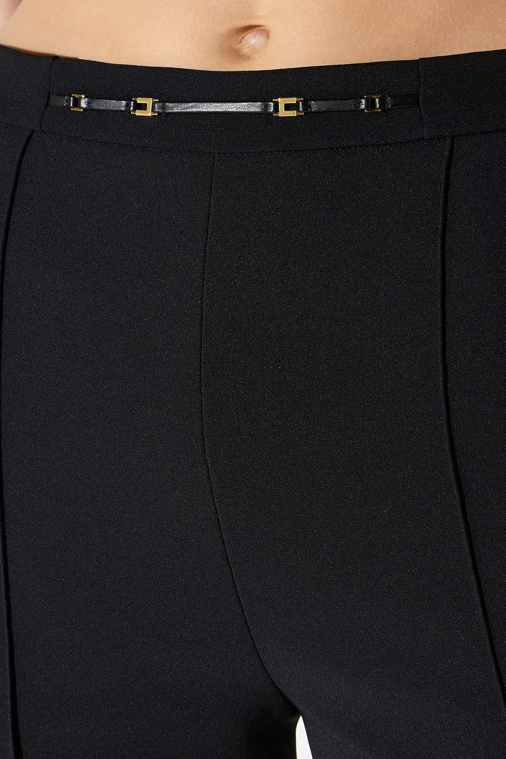Pantaloni in doppio crêpe stretch<BR/> PA197 66E2110 Elisabetta Franchi