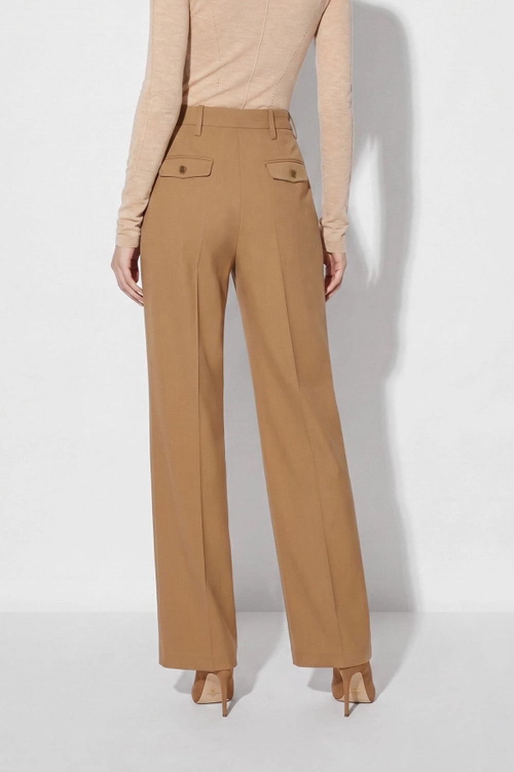 Pantaloni in gabardina fluida PA213 67E2AI6 Elisabetta Franchi