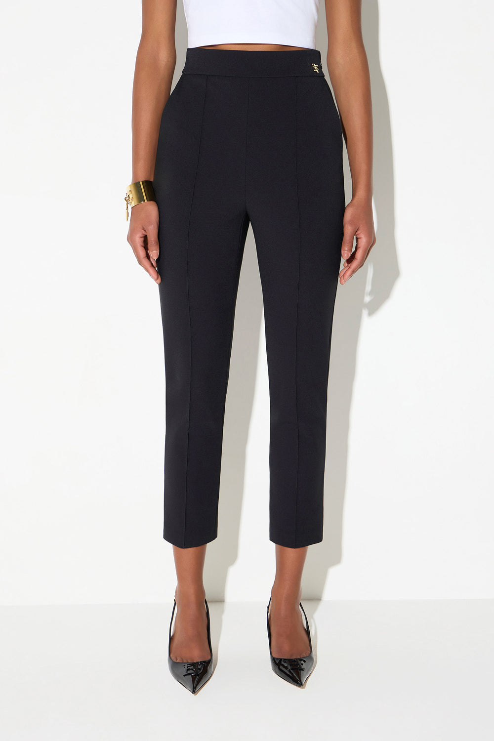 Pantaloni in tessuto tecnico PA220 67E2110 Elisabetta Franchi