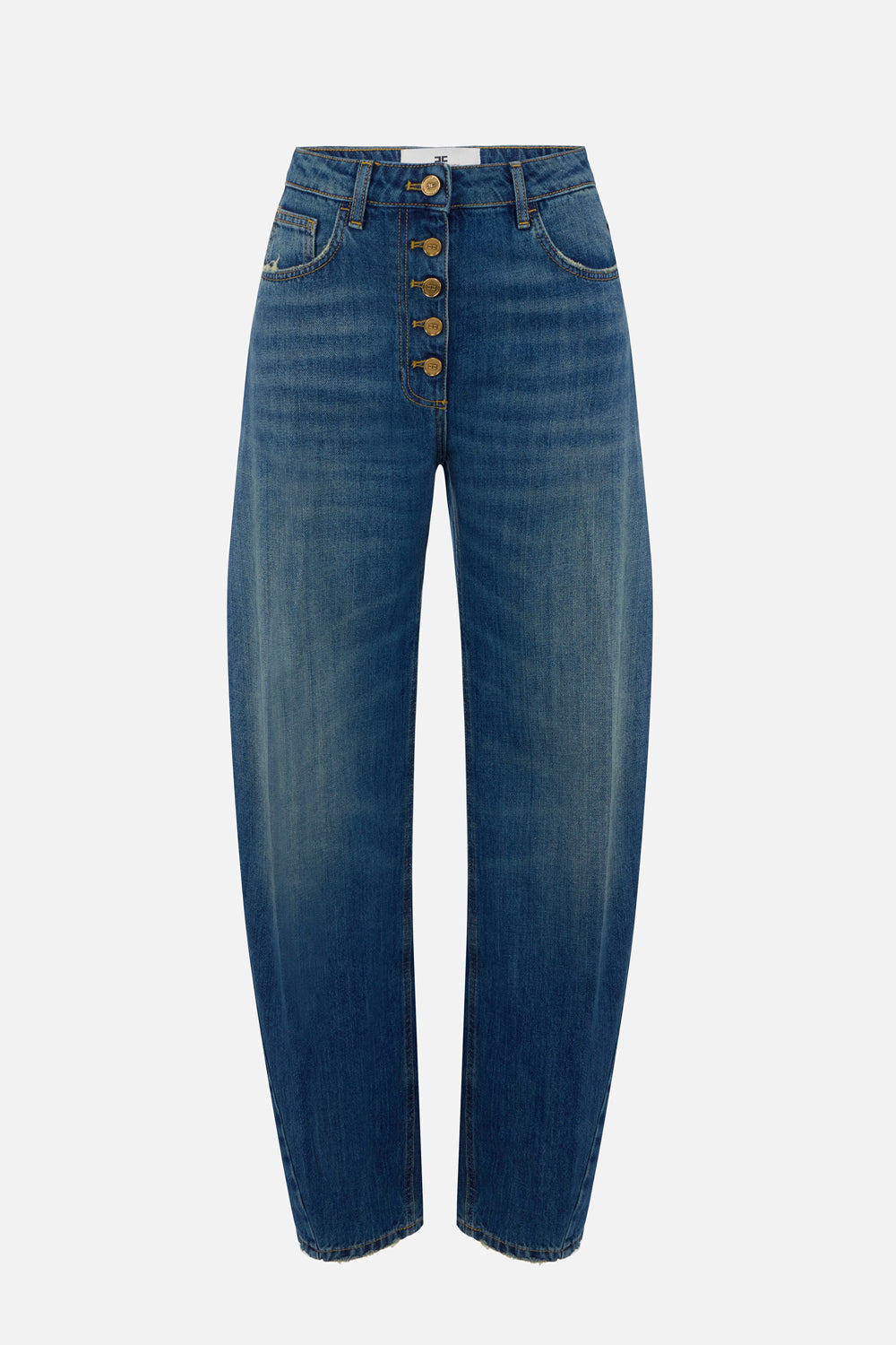 Jeans balloon con bottoni gioiello PJ10D 66E2139 Elisabetta Franchi