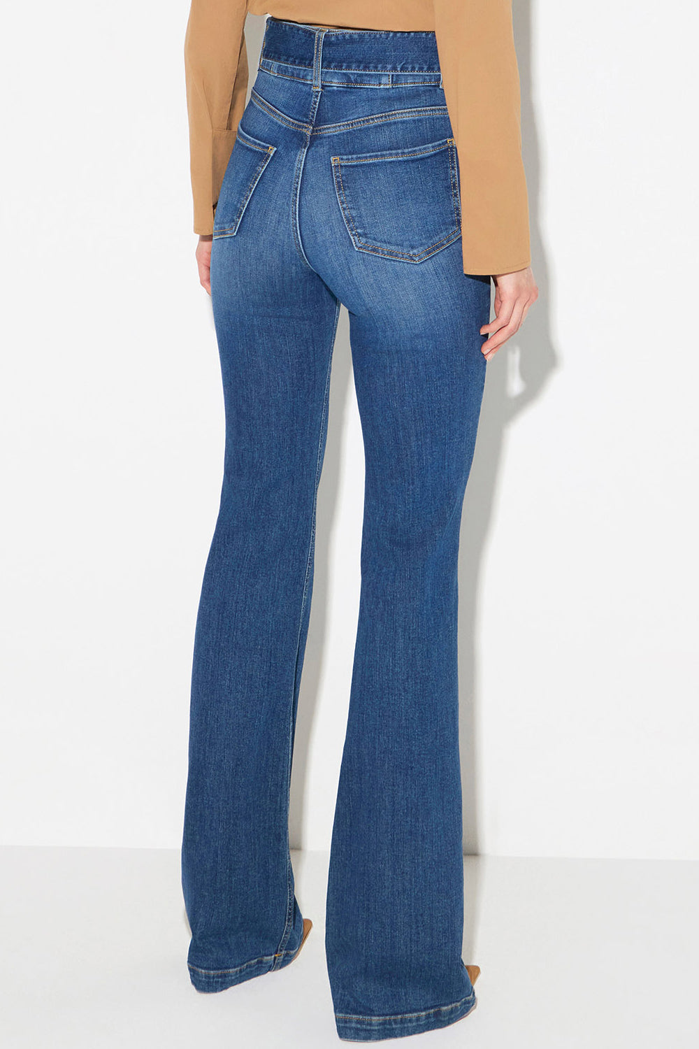 Jeans a zampetta con cintura PJ13D 66E2104 Elisabetta Franchi