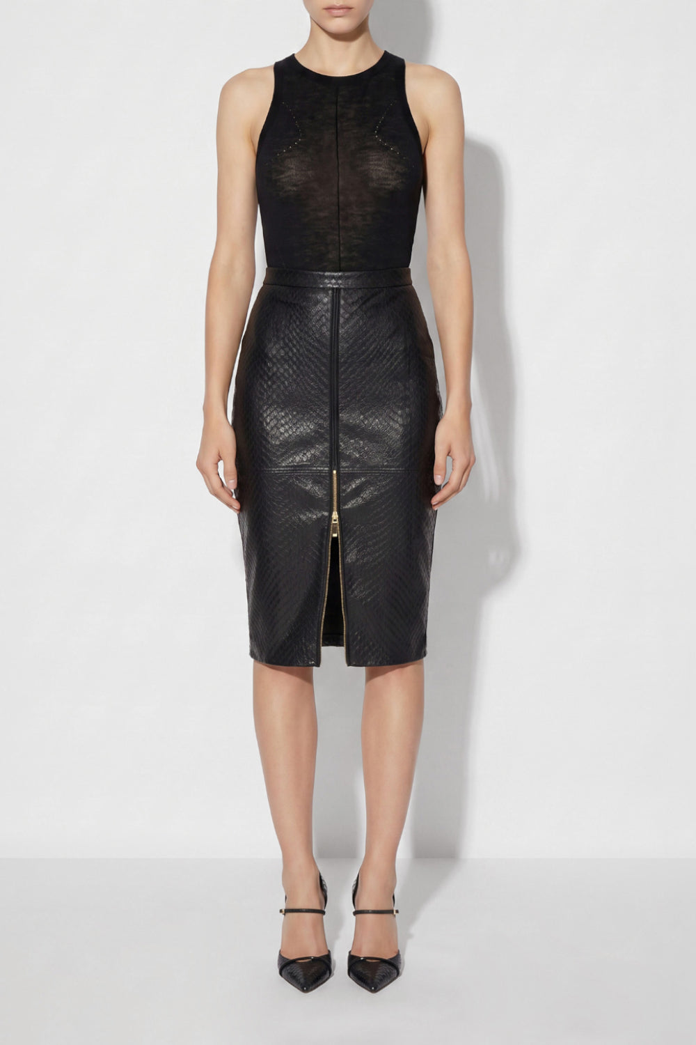 Top in lana con nervature TK05W 66E3110 Elisabetta Franchi