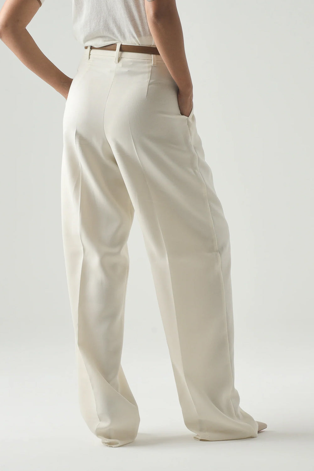 Pantalone con tasche alla francese MSTADUNCO 011BIANCO/AVORIO Max Mara Studio
