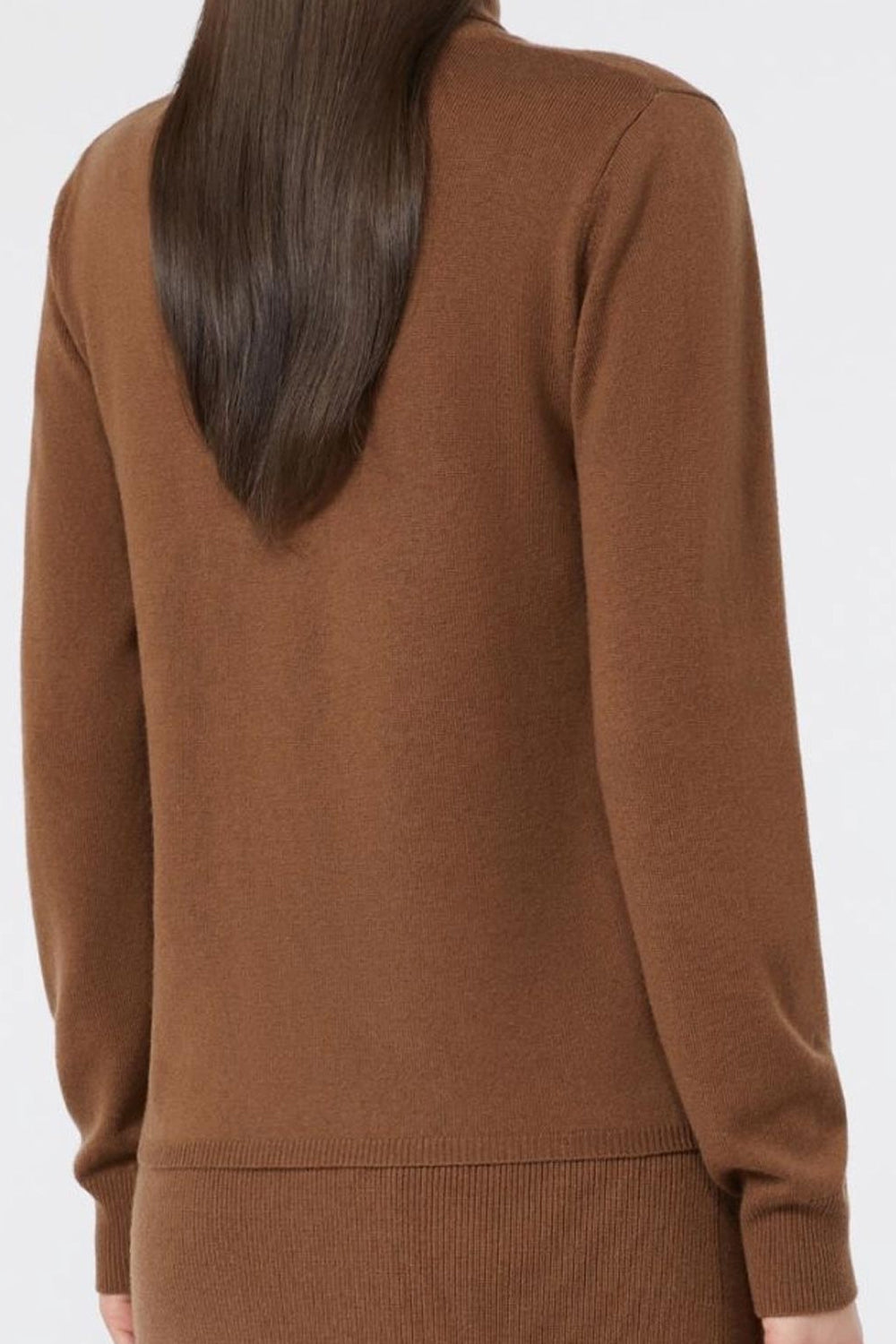 Maglia dolcevita in filato di lana e cachemire MSTEDUCATA 006CUOIO Max Mara Studio