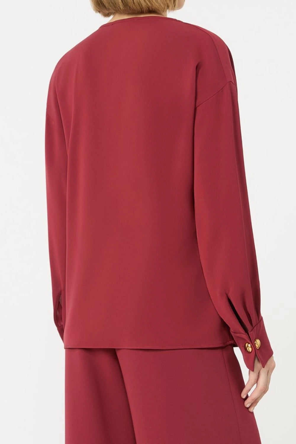 Blusa in cady tecnico leggero MSTOTTIMO 083RUBINO Max Mara Studio