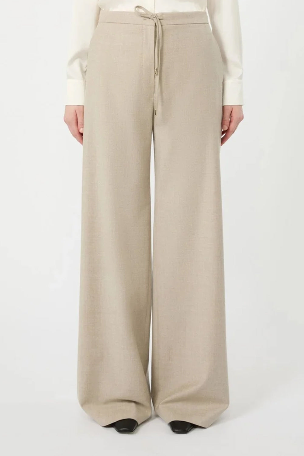 Pantalone jogging in flanella di lana MSTRECENTE 052BEIGE Max Mara Studio