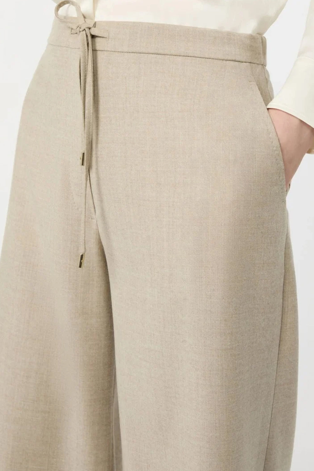Pantalone jogging in flanella di lana MSTRECENTE 052BEIGE Max Mara Studio