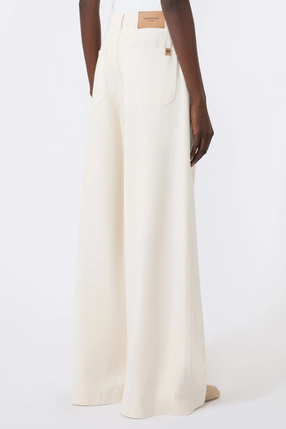 Pantalone in bull di cotone WKDCANNETI 001ECRU Max Mara Weekend
