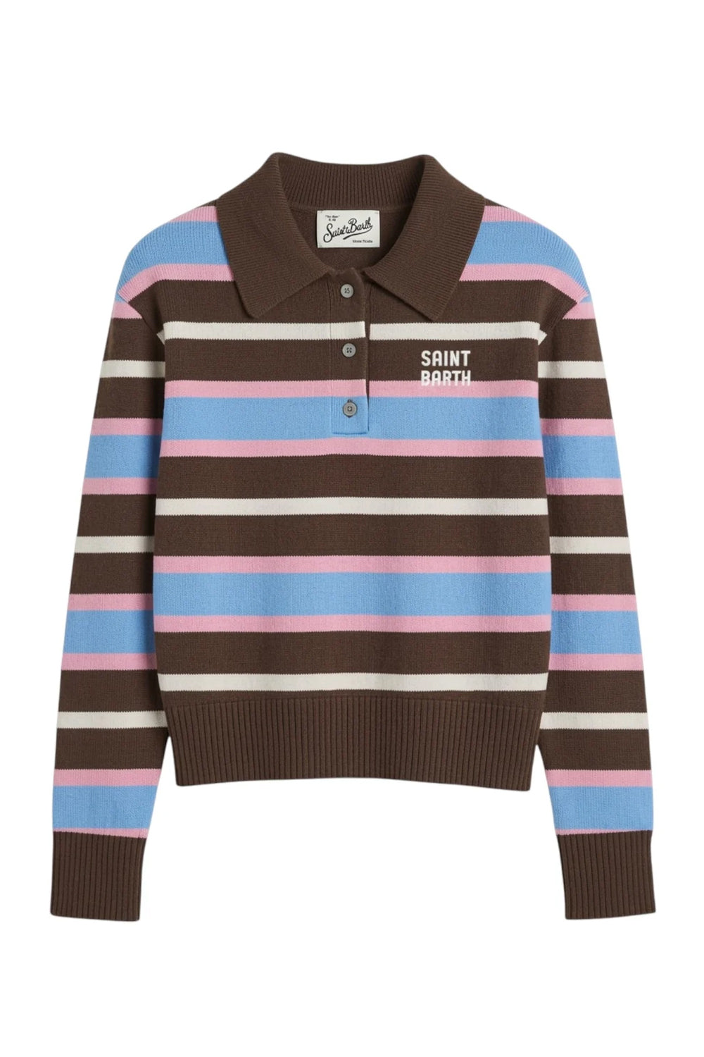 Maglione MC2 Saint Barth Hadidy con Colletto e Bottoni HAD001 /02710M Mc2 Saint Barth