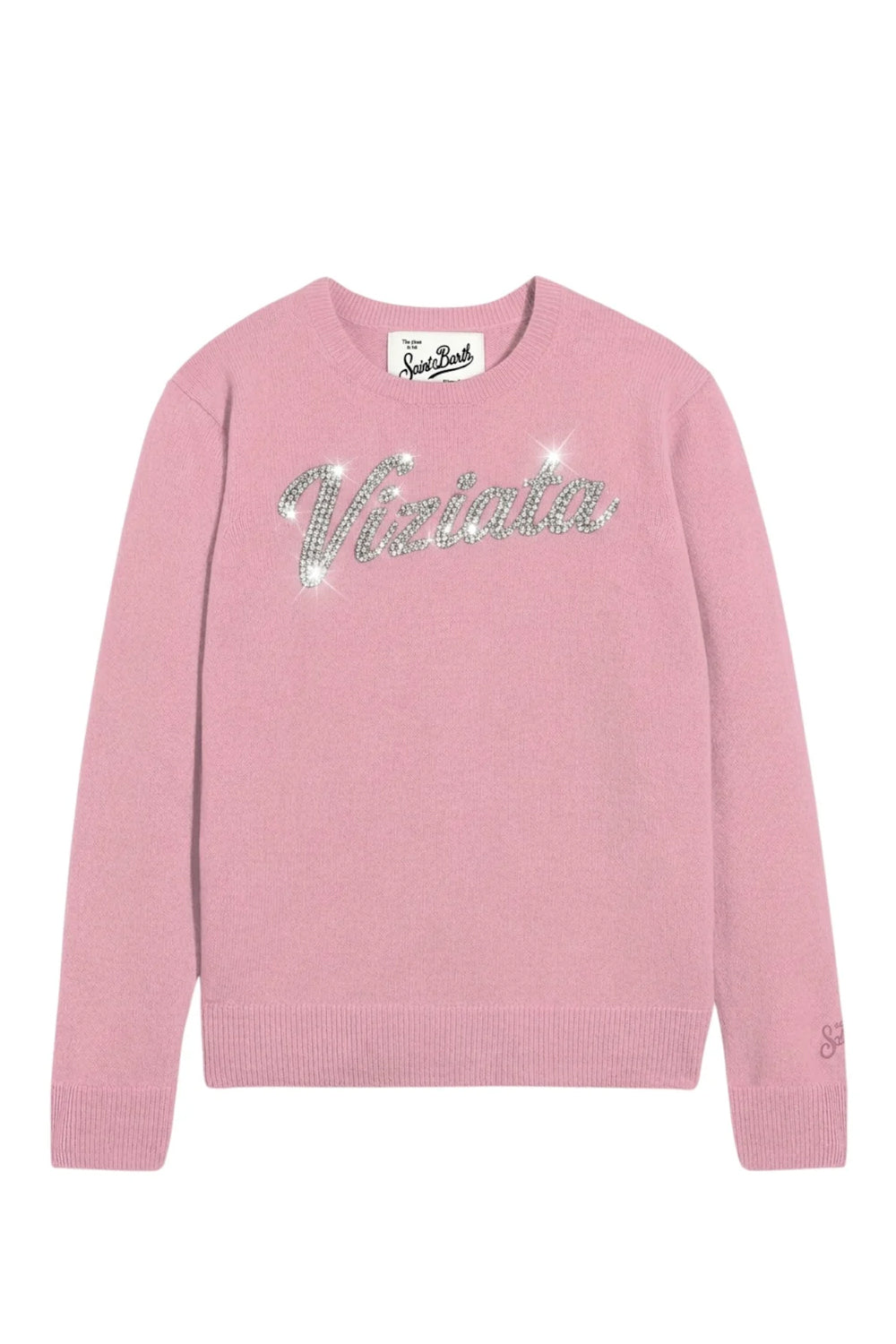 Maglione Alpaca New Queen con Scritta Strass QUE0010 /04346M Mc2 Saint Barth