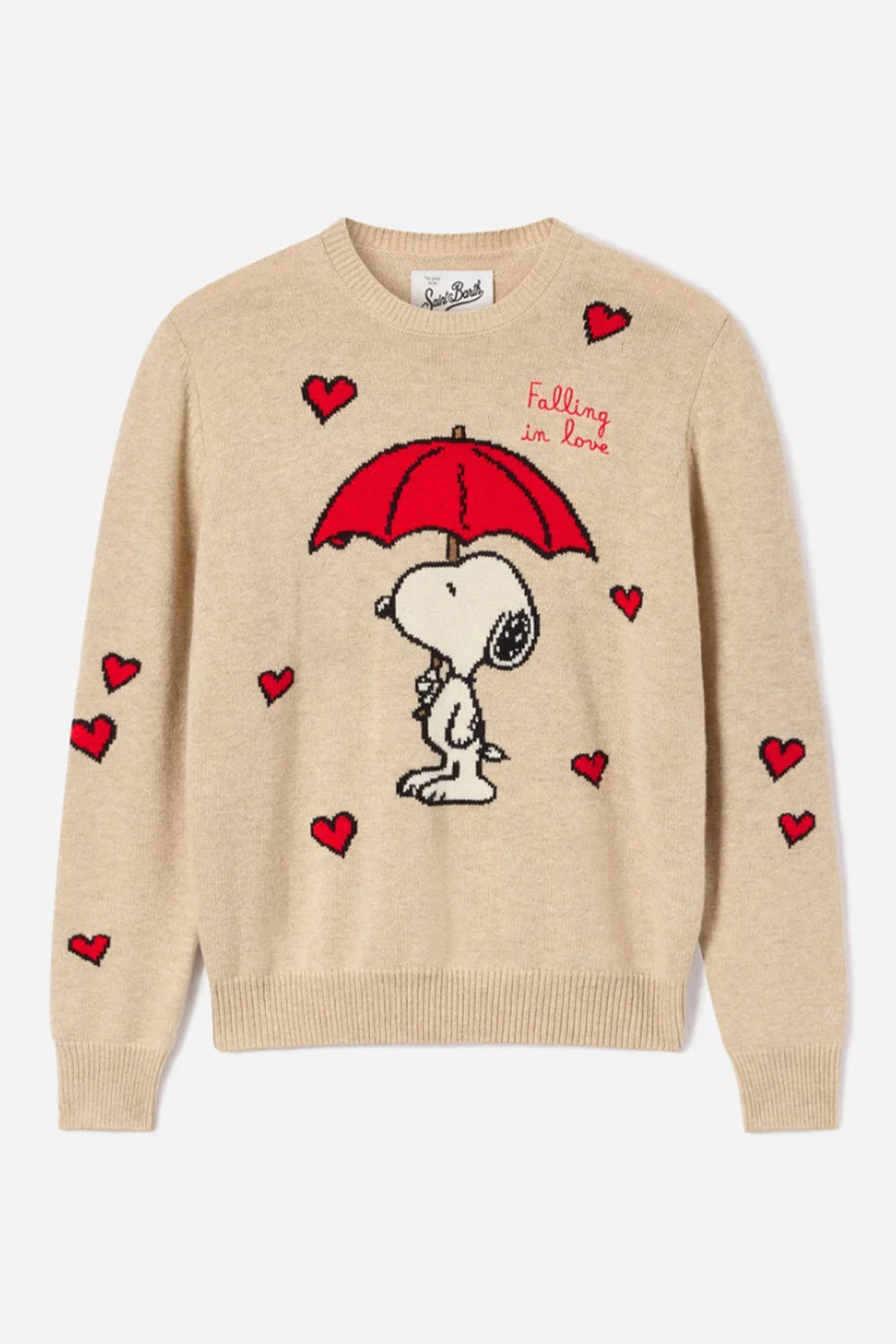 Maglia girocollo New Queen con intarsio Snoopy | Special edition QUE0014 /00331M Mc2 Saint Barth