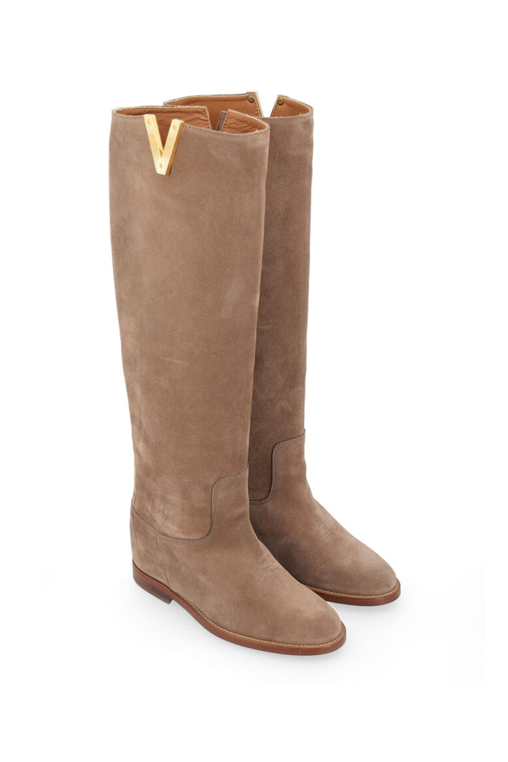 stivale alto velour 2568 VELOURCHAMPAGNE Via Roma 15