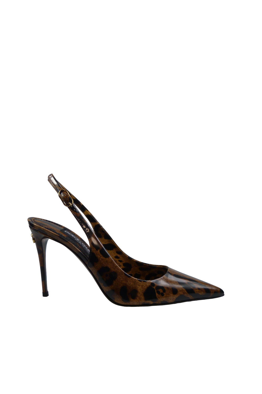 Décolleté Dolce & Gabbana in Pelle Animalier Tacco Stiletto con Monogramma Dorato CG0621 AM568HA93MANIMALIER Dolce & Gabbana