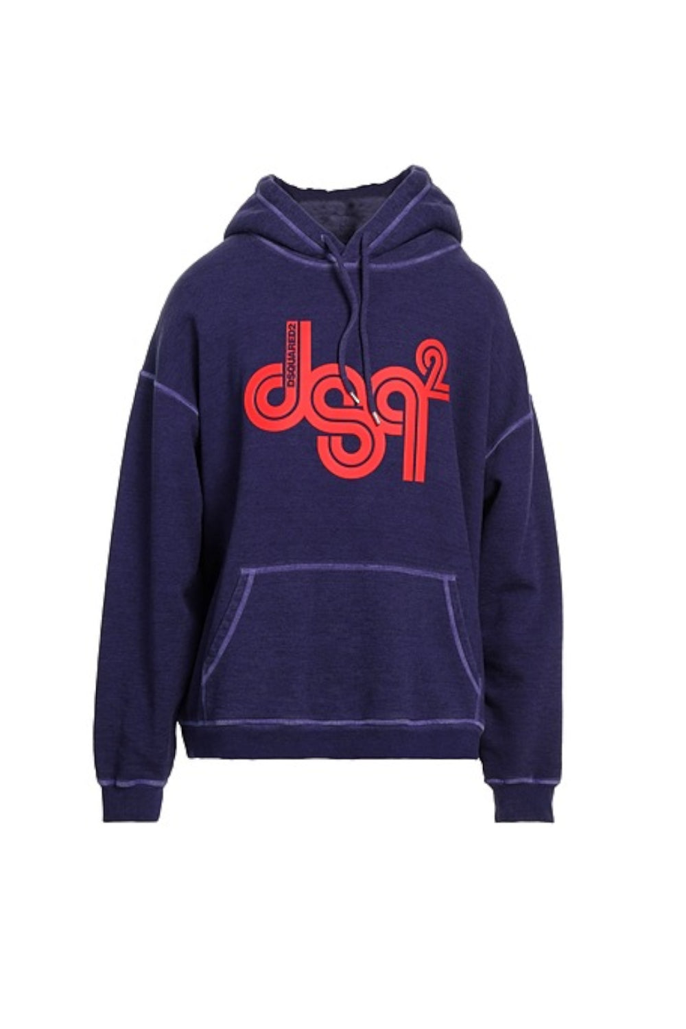 Felpa Dsquared2 viola con cappuccio e logo DSQ frontale S71GU0545 S25463382VIOLA Dsquared2