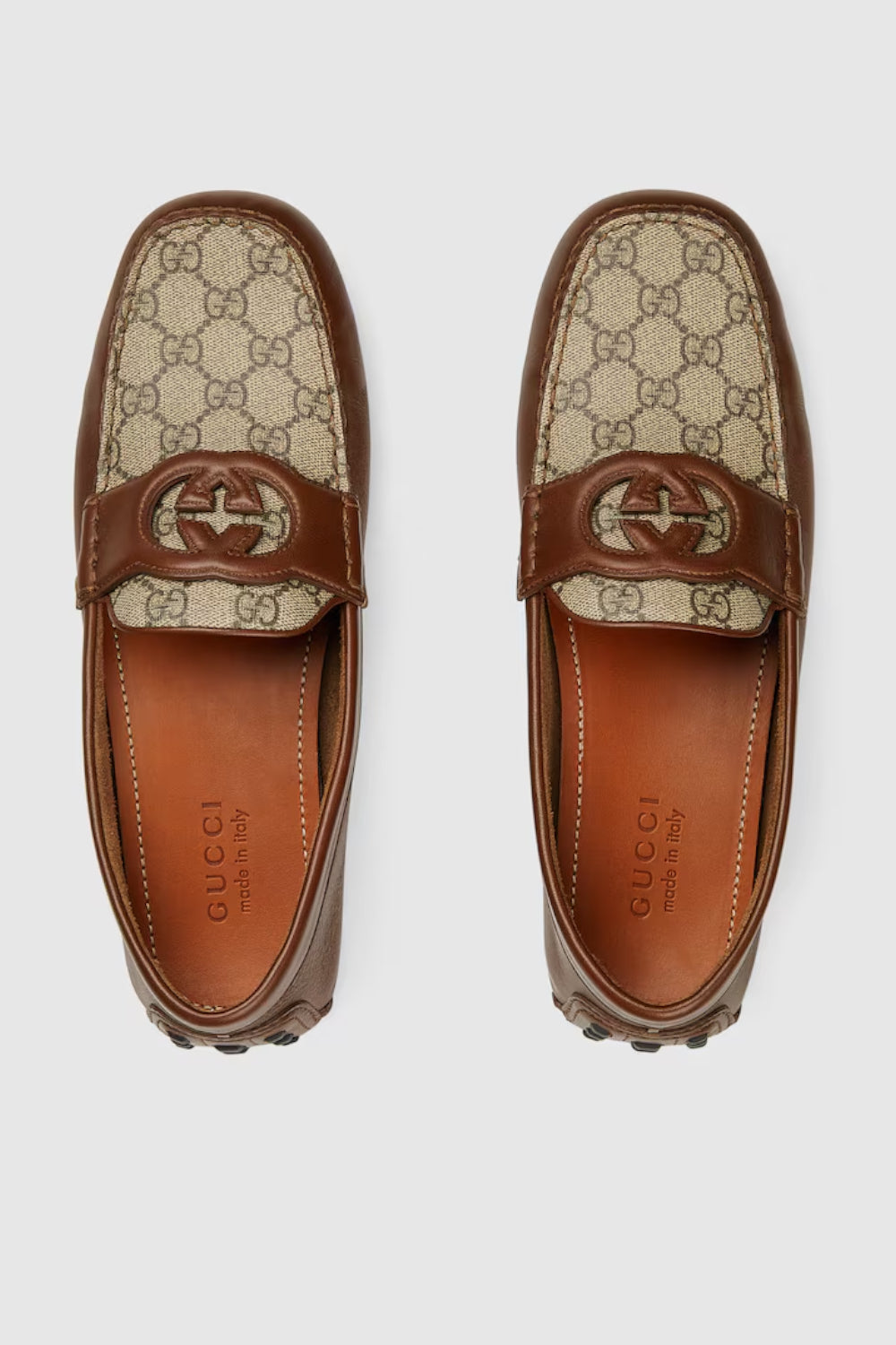 Mocassini Gucci Uomo in Pelle Marrone 730148 AAB7Z2343 Gucci