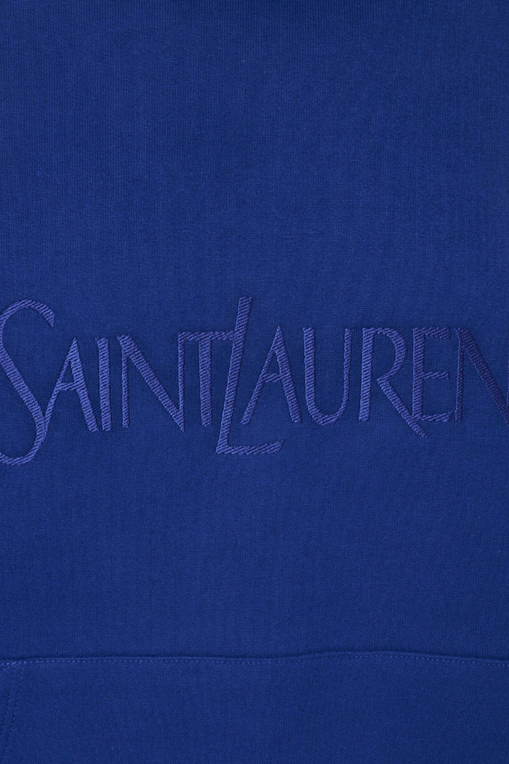 Felpa Uomo Saint Laurent Logo-Embroidered in Cotone Blu 732313 Y37CG4000 Saint Laurent