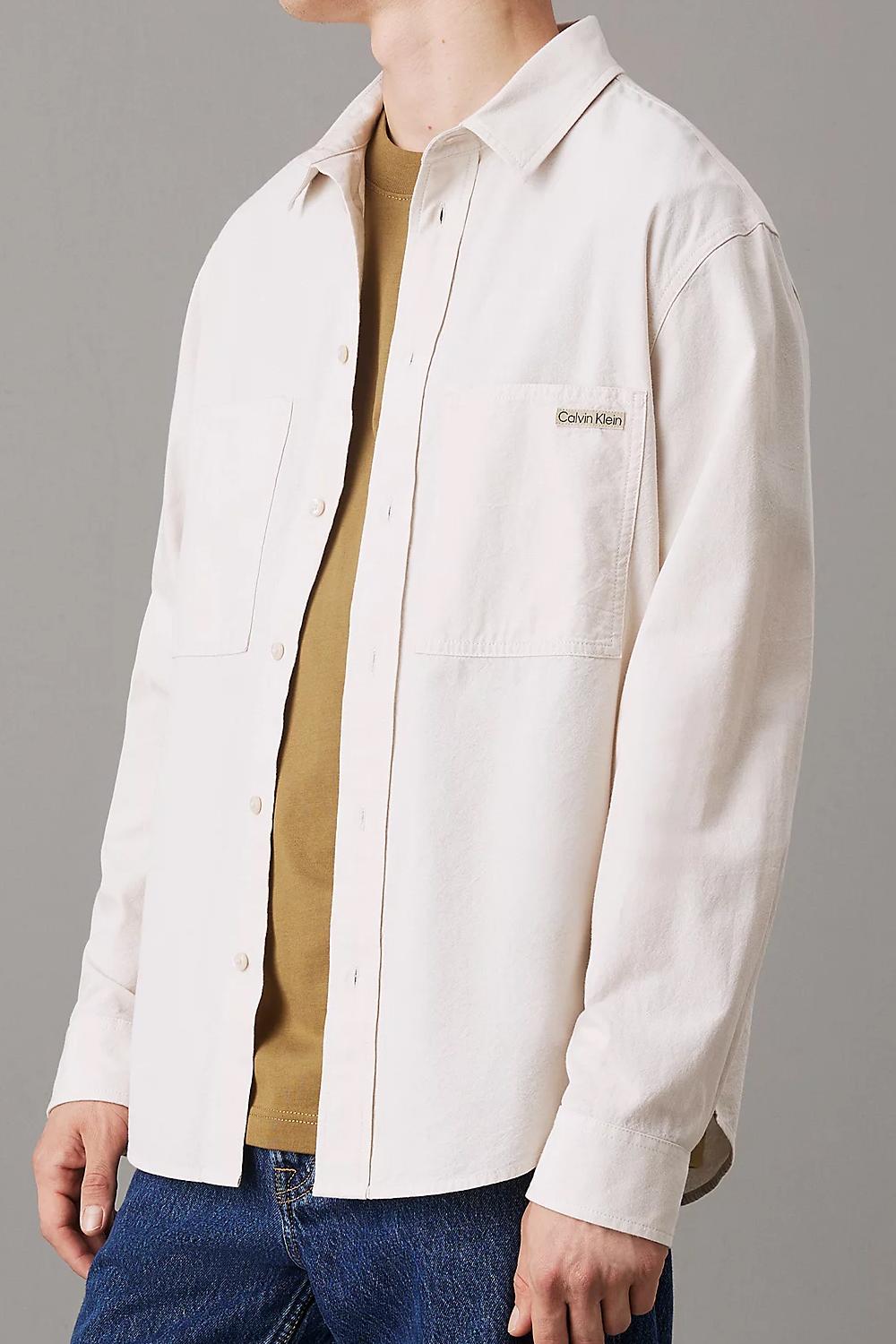 Camicia in chambray di cotone taglio relaxed<BR/> J30J326726 PDH Calvin Klein