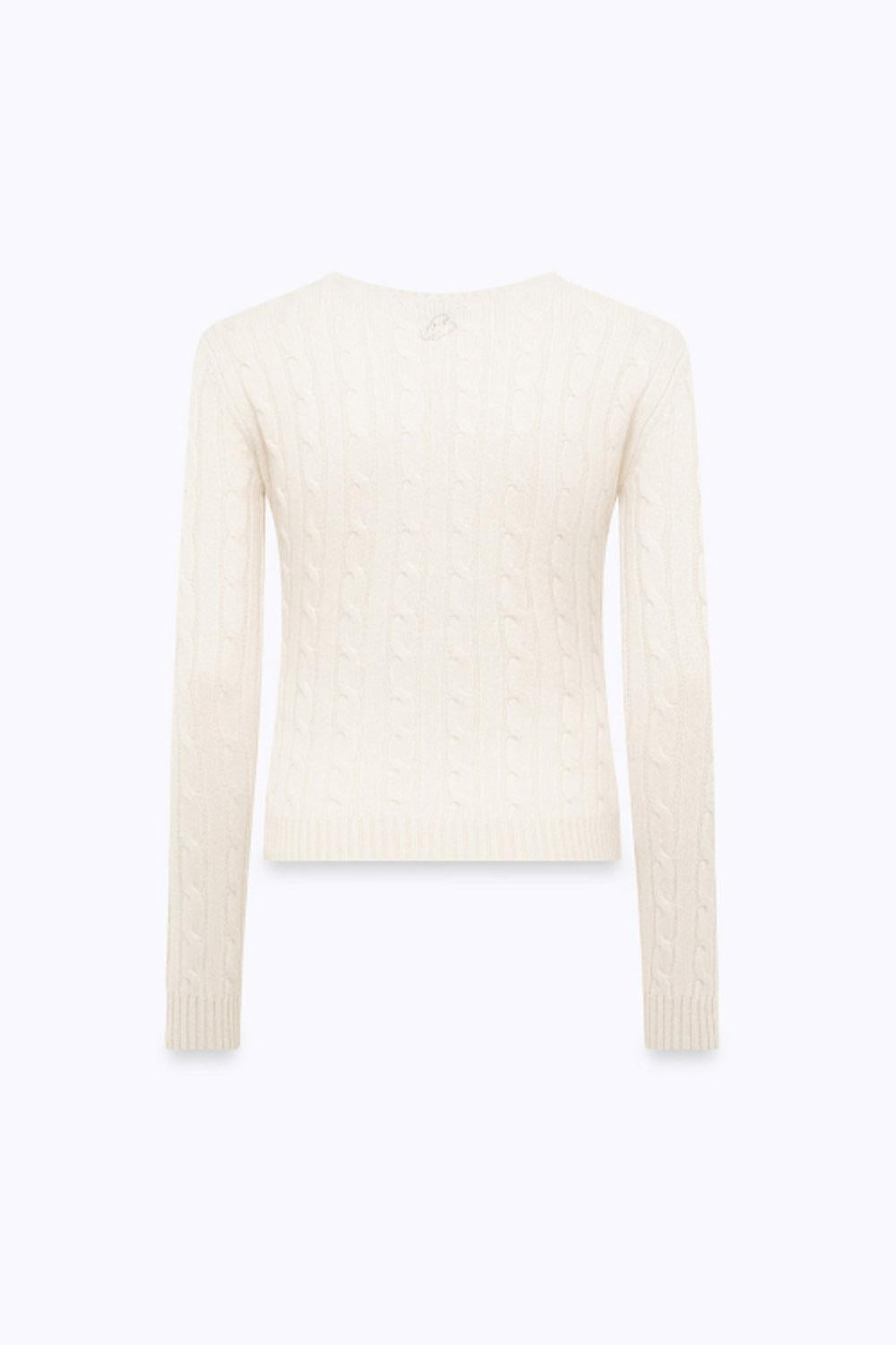 MAGLIA IN LANA E CACHEMIRE CON TRECCE RF5248 MA38R30003 Blugirl