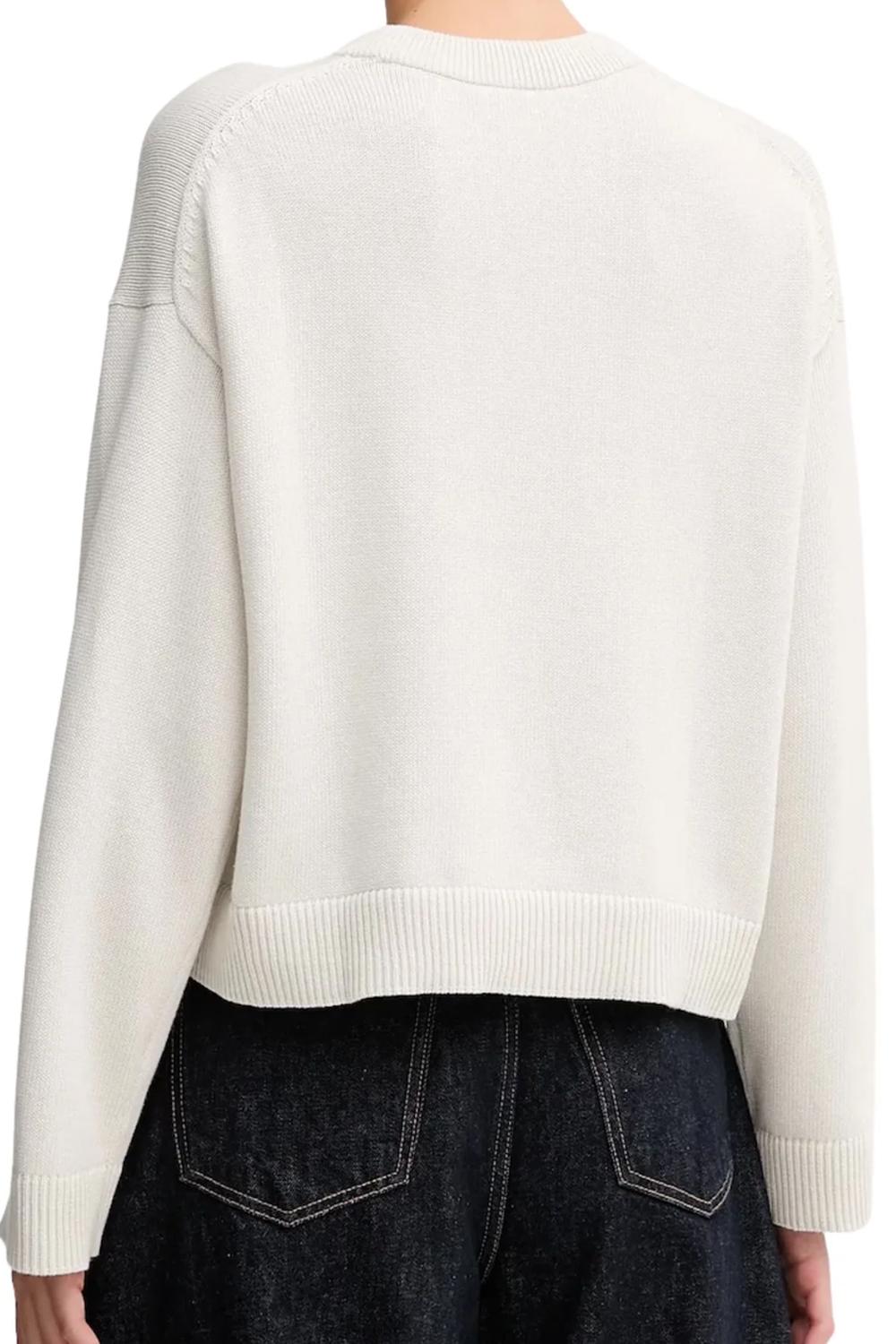 Maglia Girocollo con Maxi Logo Ricamato LV047D304G 67U Calvin Klein