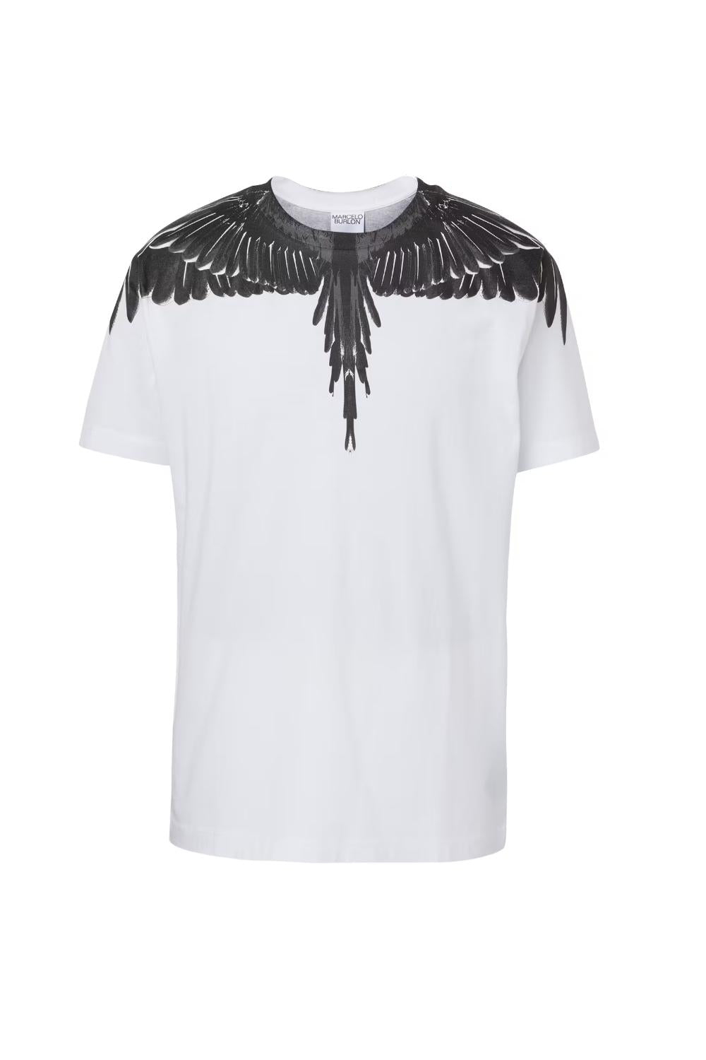 T-shirt Icon Wings Marcelo Burlon County of Milan in cotone con stampa ali multicolor CMAA056C 99JER0010110 Marcelo Burlon