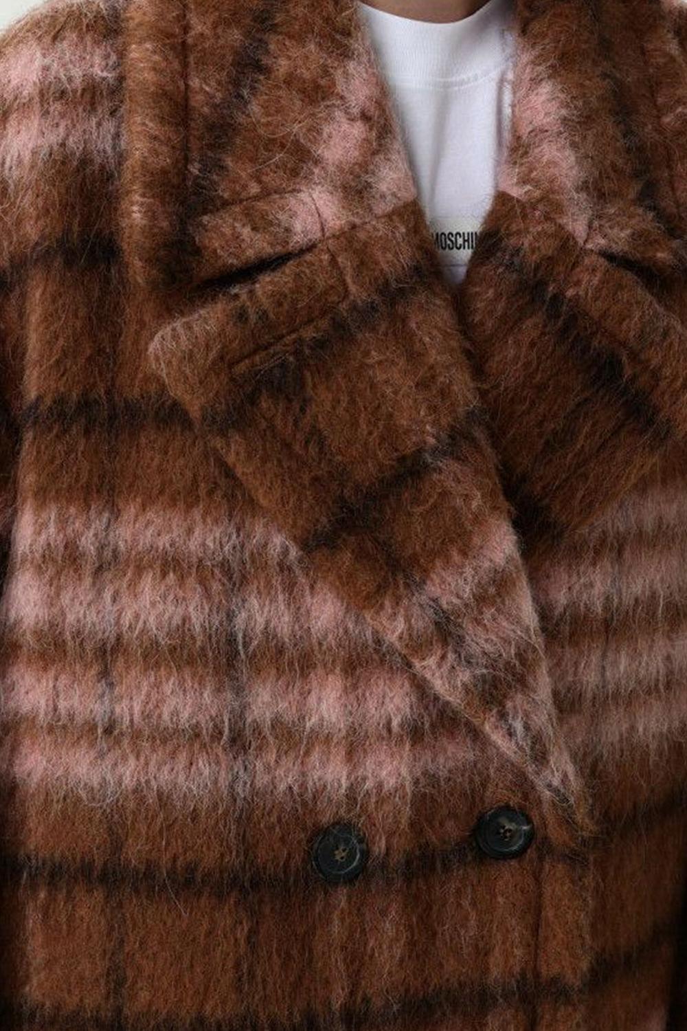 Cappotto oversize in tessuto soft 0604 55131096 Moschino Couture