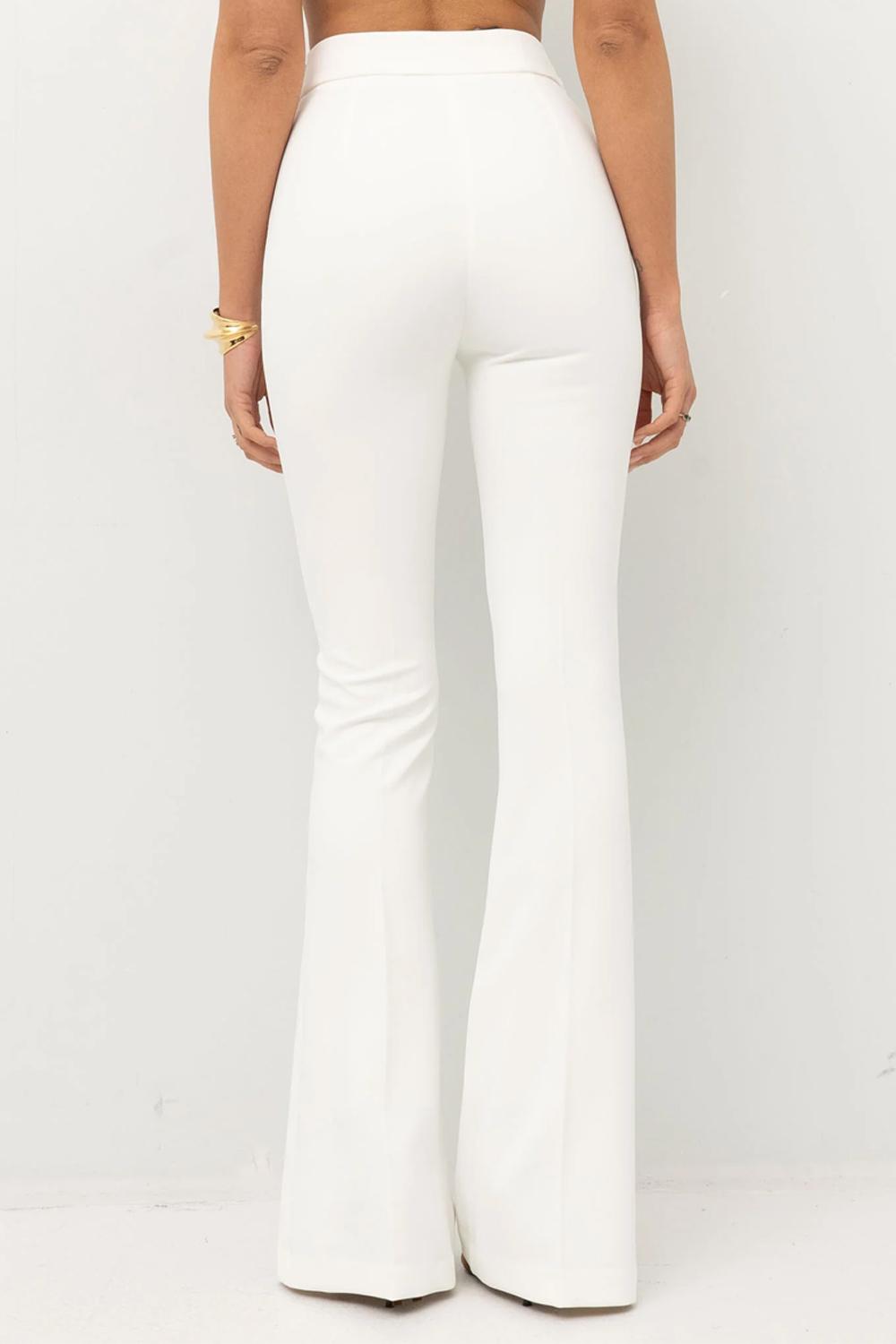 Pantaloni in crêpe con fiocco in raso<BR/> PA085 51E2360 Elisabetta Franchi